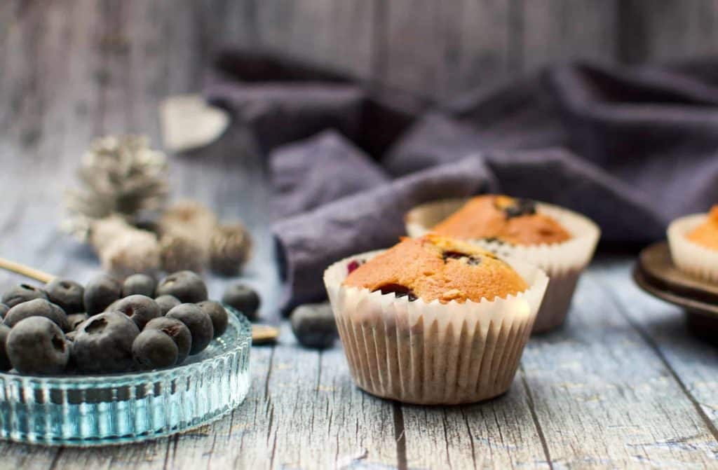 Frühstücksmuffins mit Heidelbeeren