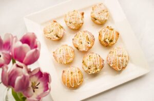 Vanilla rhubarb muffins