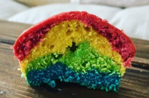 Regenbogen Muffins