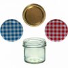 MamboCat Einmachglas Sturzglas 125 ml Einweckglas to 66 - blau kariert