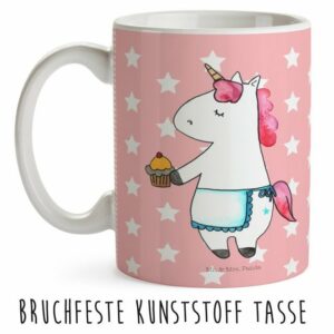 Mr. & Mrs. Panda Kinderbecher Einhorn Muffin - Rot Pastell - Geschenk