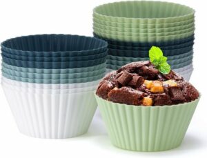 KOMIRO Muffinform 24er Set Silikon Muffinförmchen – Wiederverwendbare