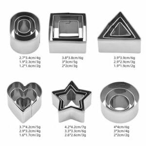 Decome Ausstechform Hochwertiges 24-teiliges Edelstahl-Keksformen-Set