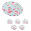 MuchoWow Glasuntersetzer Torte - Tee - Cupcake - Rosa - Design