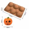 farfi Muffinform Halloween-Kürbis-Fudge-Dessert-Kuchenform in Lebensmittelqualität
