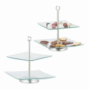 relaxdays Etagere 2 x Etagere 2-stufig