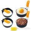 SUNEE Omelette-Maker Edelstahl Runde Eierkocher Ringe Ei Pfannkuchen Maker Form