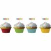 Creative Converting Muffinform Muffinförmchen Punkte und Streifen 24 tlg.. inkl. 12 Pickern