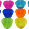 PhoneNatic Muffinform 12x Cupcake-Förmchen Silikon Muffin-Formen Backform
