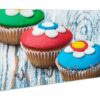 Wallario Handtuchhalter Bunte Muffins - alter Holztisch - Stillleben