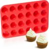 ZmdecQna Muffinform Silikon Muffinform Cupcake Kuchen 24 Fach Antihaft & BPA Frei