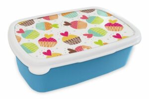 MuchoWow Lunchbox Muffin - Regenbogen - Design - Herz