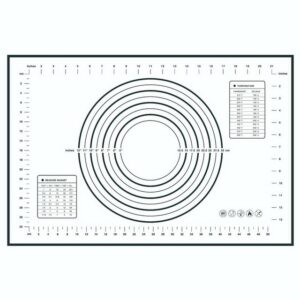 CAKUJA Ausrollmatte SilikonKnetmatte 70 x 50 cm mit Größenskala