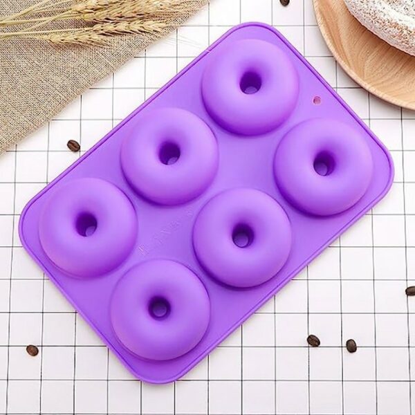 aikidio Kuchenteller 6-Silikon Antihaft Donut Formen für Kuchen