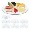relaxdays Servierplatte 8 x Glas Servierplatte drehbar