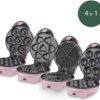 wëasy Donut-Maker 4in1 Donut Muffin Kuchen Waffel-Maker 4 wechselbare Backplatten rosa