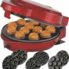 EPIQ Donut-Maker 3in1 Donut Muffin und Popcake-Maker 3 wechselbare Backplatten Rot
