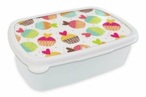 MuchoWow Lunchbox Muffin - Regenbogen - Design - Herz