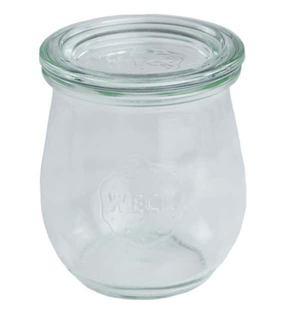 MamboCat Einmachglas 36er Set Weck Gläser 220 ml Tulpengläser mit 36 Glasdeckeln incl. Diamant-Zucker Gelierzauber Rezeptheft