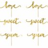 partydeco Einweggeschirr-Set Cupcake Topper - Love - 13cm - 6 Stück