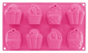 Dr. Oetker Silikonform Dr. Oetker - 8er Cupcakes Backform (1595) Pink Muffin- Silikon-