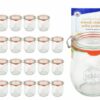MamboCat Einmachglas 24er Set Weck Gläser 220 ml Tulpengläser mit 24 Glasdeckeln