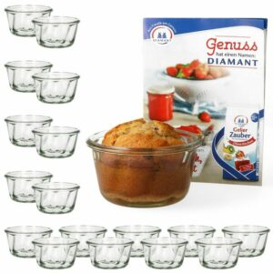 MamboCat Einmachglas 18er Set Weck Gugelhupfglas 280 ml mit Rezeptheft