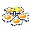 QttvbTna Backform 5 Form Antihaft-Ei Ringe Kochen Egg Form Ringe Küche Werkzeug