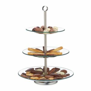 relaxdays Etagere Runde Etagere 3-stufig