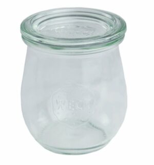 MamboCat Einmachglas 24er Set Weck Gläser 220 ml Tulpengläser mit 24 Glasdeckeln incl. Diamant-Zucker Gelierzauber Rezeptheft