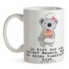 Mr. & Mrs. Panda Tasse Konditorin mit Herz - Weiß - Geschenk