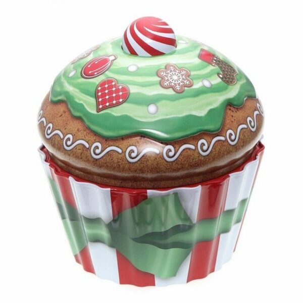 POWERHAUS24 Keksdose Cup Cake Blechdose Merry Christmas