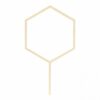 partydeco Einweggeschirr-Set Cake Topper - Holz - Hexagon