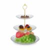 relaxdays Etagere 3-stöckige Etagere aus Glas