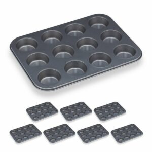 relaxdays Muffinplatten 8 x Muffinform für 12 Muffins