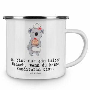 Mr. & Mrs. Panda Becher Konditorin mit Herz - Weiß - Geschenk