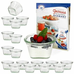 MamboCat Einmachglas 18er Set Weck Quentin 290 ml mit Rezeptheft