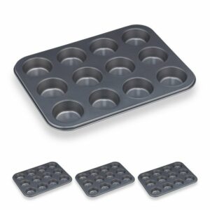 relaxdays Muffinplatten 4 x Muffinform für 12 Muffins