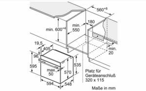 BOSCH Einbaubackofen HRA534BS0