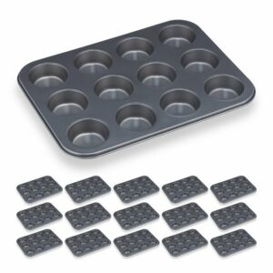 relaxdays Muffinplatten 16 x Muffinform für 12 Muffins