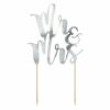 partydeco Einweggeschirr-Set Cake Topper - Mr & Mrs - 25
