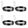 SHMSHNG Quicheform Spiegeleiform Egg Ring Ei Ring Edelstahl Runde Eierringe