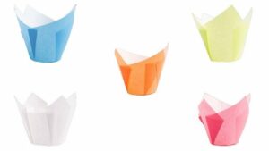 Demmler Muffinform Tulip Farben Set - 5x24 Stück -