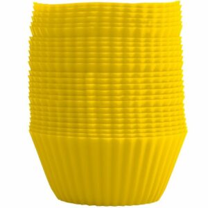 GOURMEO Backblech GOURMEO Muffin Cake Mold silicone yellow