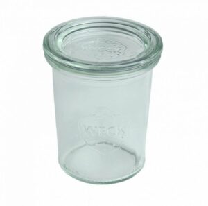 MamboCat Einmachglas 24er Set Weck Gläser 160 ml Sturzgläser mit 24 Glasdeckeln incl. Diamant-Zucker Gelierzauber Rezeptheft