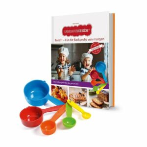 Kinderleichte Becherküche Back-Set Band 1 - Set inkl. 5 Messbecher + Rezeptbuch