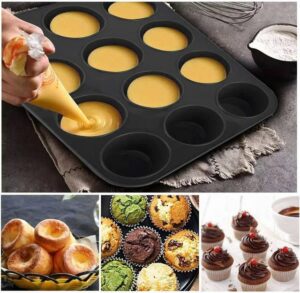 BOTRIBAS Backform Muffinblech aus Kohlenstoffstahl für 6/12 Muffins