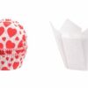 Demmler Muffinform Herz Set - Muffinförmchen Herzmuster + Tulip weiß