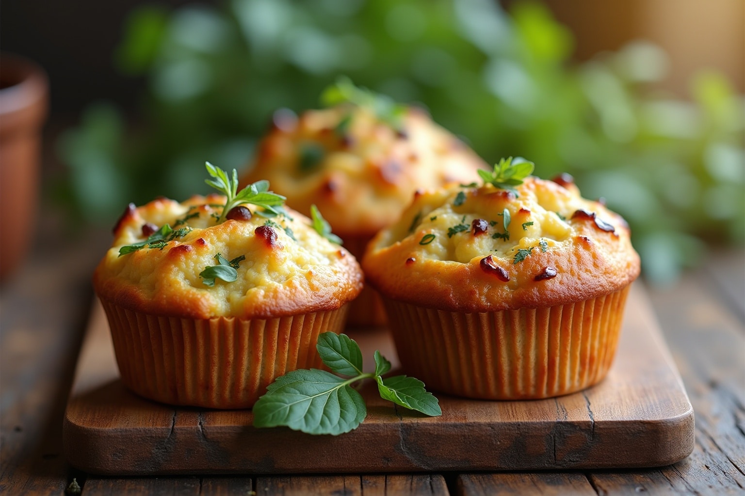 Herzhafte vegetarische Muffins, die auch kalt schmecken